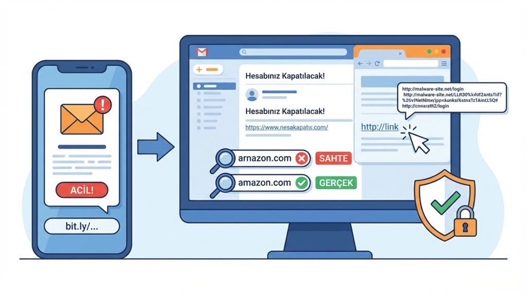 Şüpheli linki nasıl tanırım?