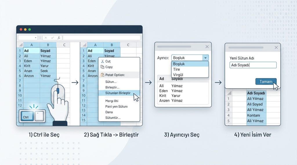 Sütunları Birleştirme