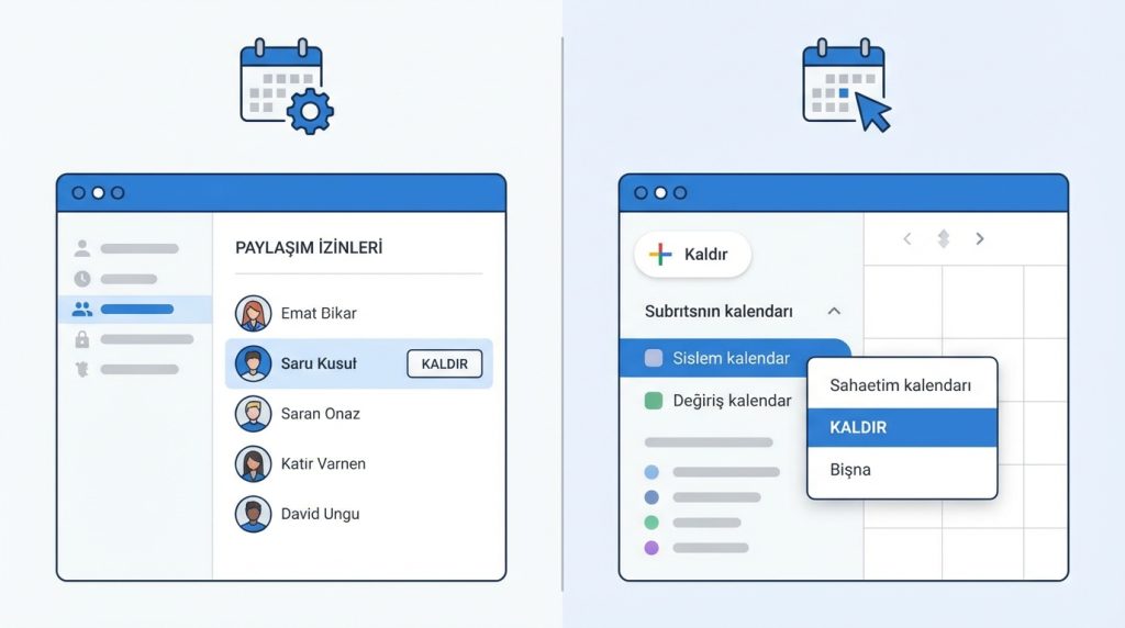 Takvim paylaşımını nasıl durdururum?