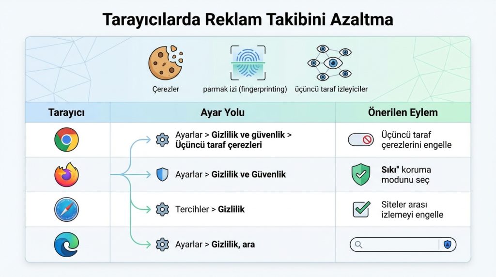 Tarayıcılarda Reklam Takibini Azaltma