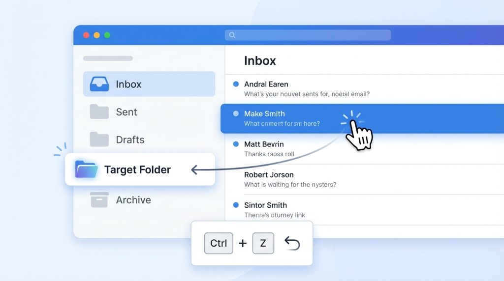 Outlook’ta Klasörler Arası Taşıma: Hızlı Yöntemler 2 Tek E-posta Taşıma