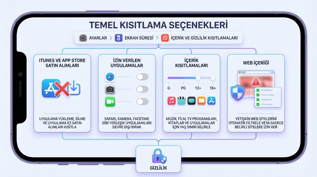 Temel Kısıtlama Seçenekleri