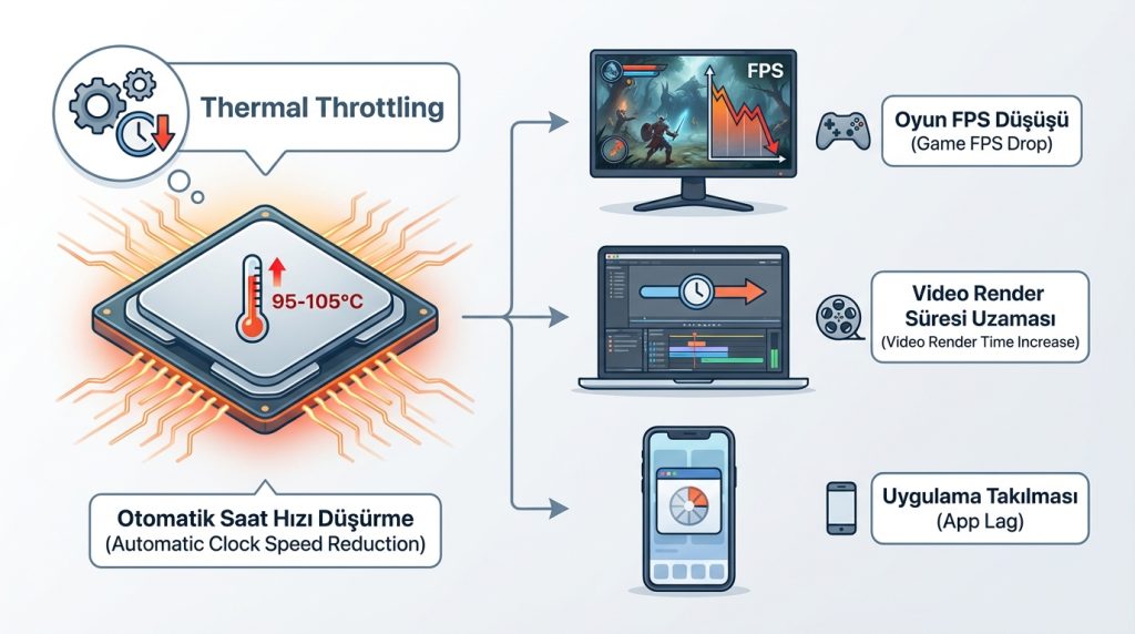 Isınma neden olur? Termal kısma (throttling) nedir? 2 Termal Kısma (Thermal Throttling) Nasıl Çalışır?