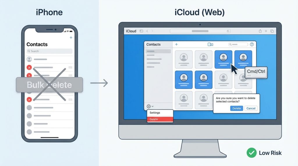 Toplu Silme (iCloud Üzerinden)