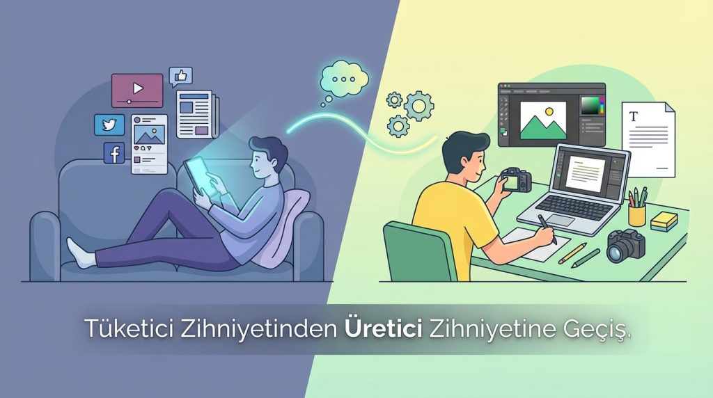 İçerik tüketiminden üretime geçiş: paylaşım planı nasıl yapılır? 3 Tüketici Zihniyetinden Üretici Zihniyetine Geçiş