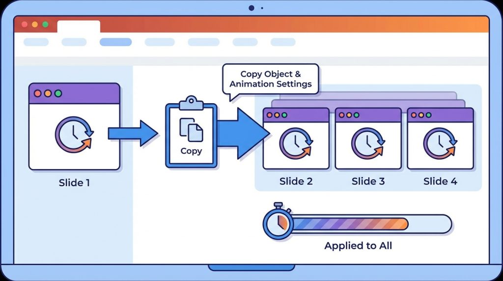 PowerPoint’te Animasyon Sırası ve Zamanlama Ayarlama 5 Tüm slaytlara aynı zamanlama ayarını uygulayabilir miyim?