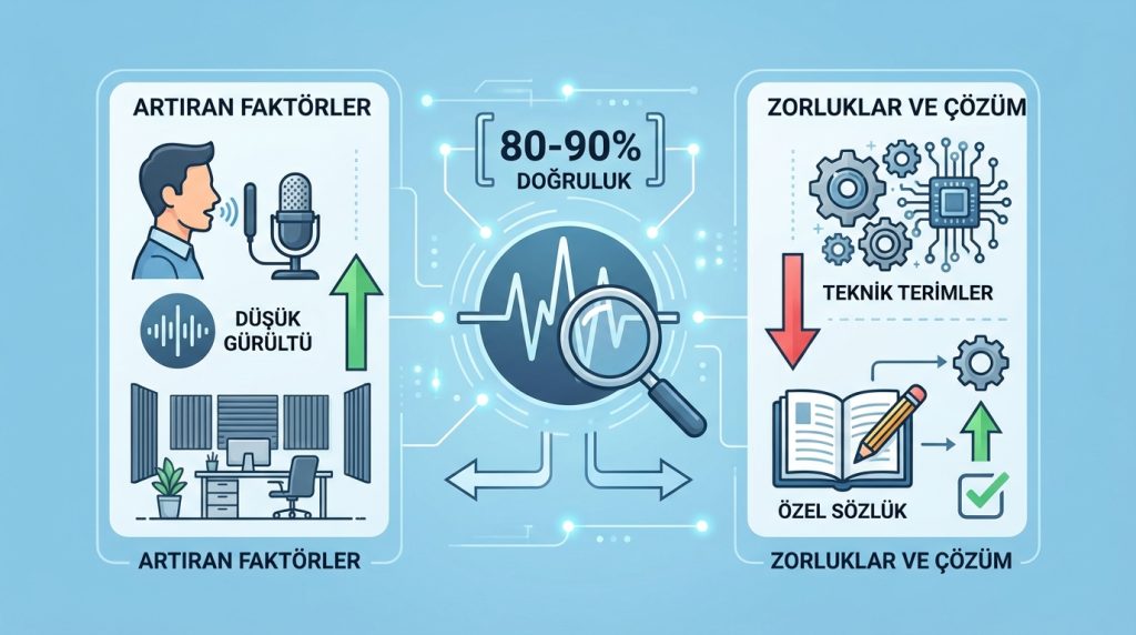 Türkçe toplantılar için transkripsiyon doğruluğu nasıl?