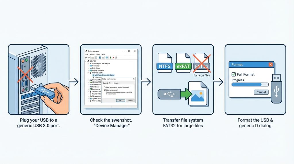 USB Bellek Yavaşlığını Gidermek İçin Adımlar
