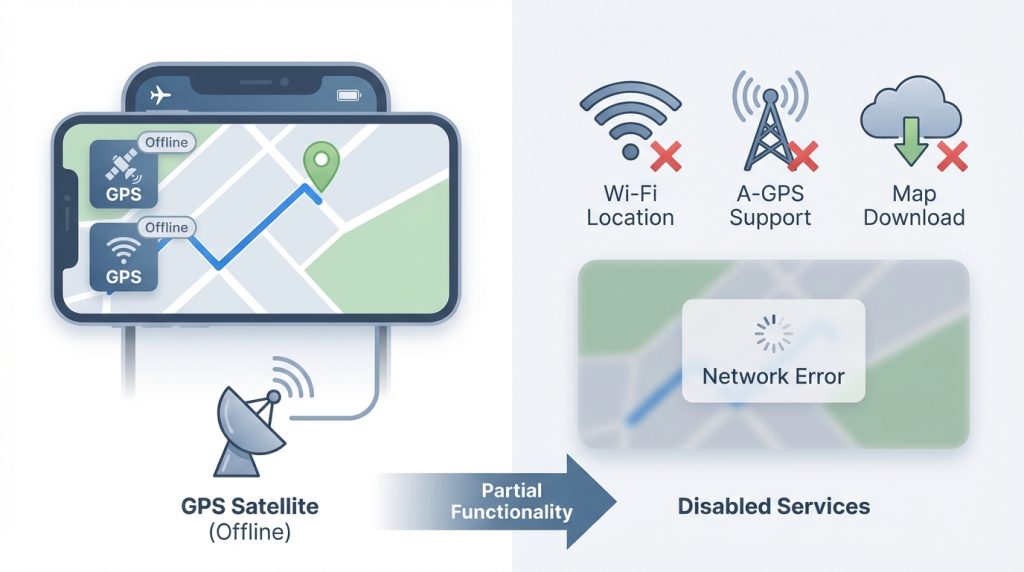 Uçak modunda konum çalışır mı?