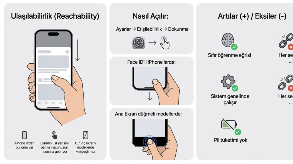 Ulaşılabilirlik (Reachability): Ekranı Yarıya İndirin