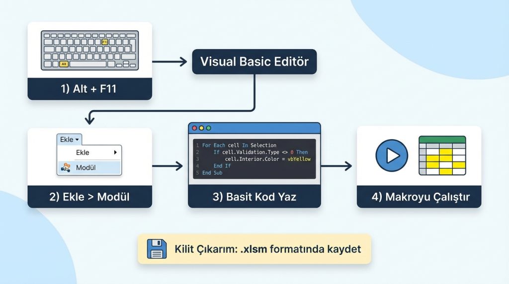 VBA Makrosuyla Otomatik İşaretleme