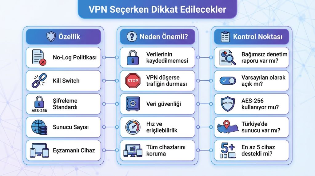 VPN Seçerken Dikkat Edilecekler