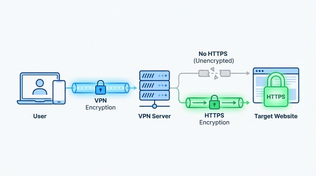 VPN kullanıyorsam HTTPS'e ihtiyacım var mı?