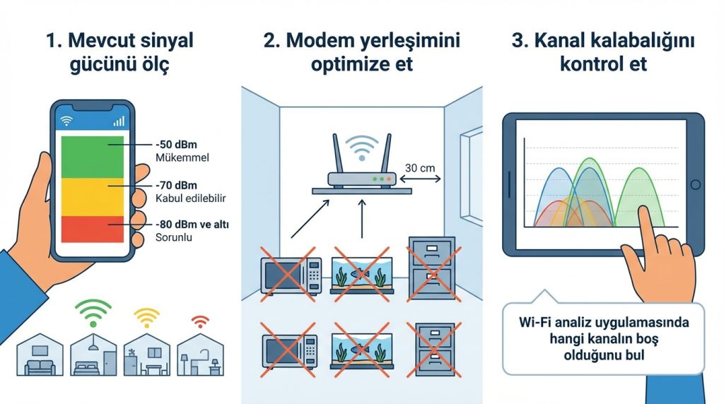 Wi-Fi sinyali nasıl güçlenir? 2 Wi-Fi Sinyal Gücünü Artırma Adımları