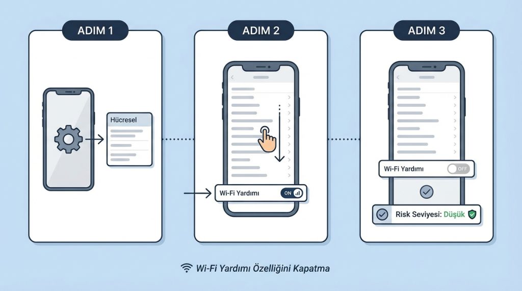 Wi-Fi Yardımı Özelliğini Kapatma