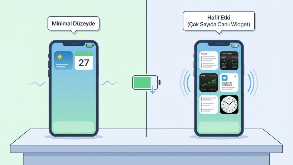 Widget'lar pil tüketimini artırır mı?