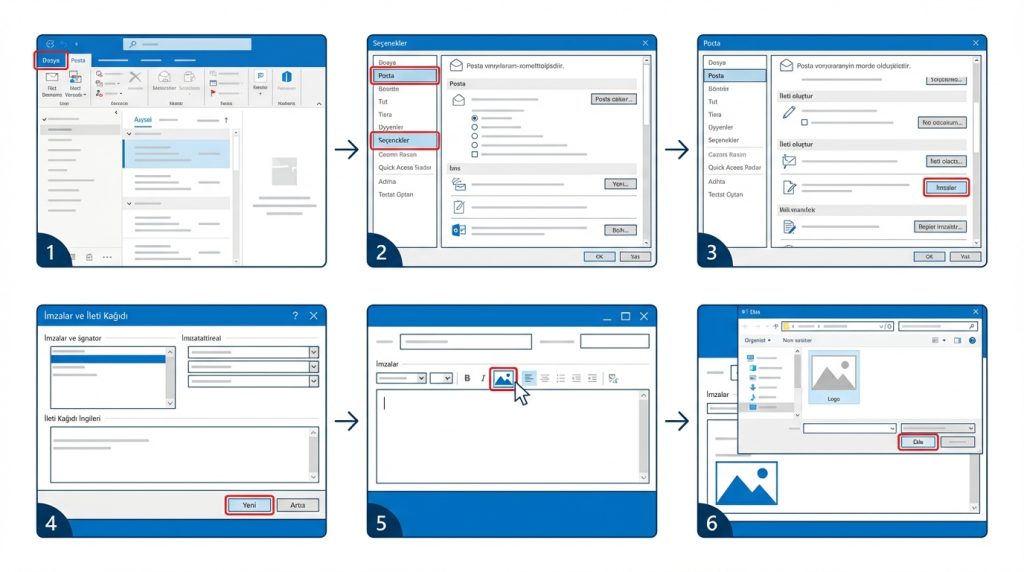 Windows için Outlook'ta Logo Ekleme Adımları