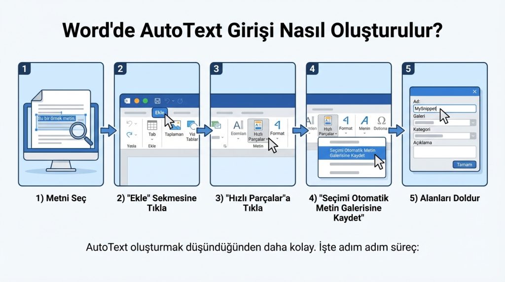 Word'de AutoText Girişi Nasıl Oluşturulur?
