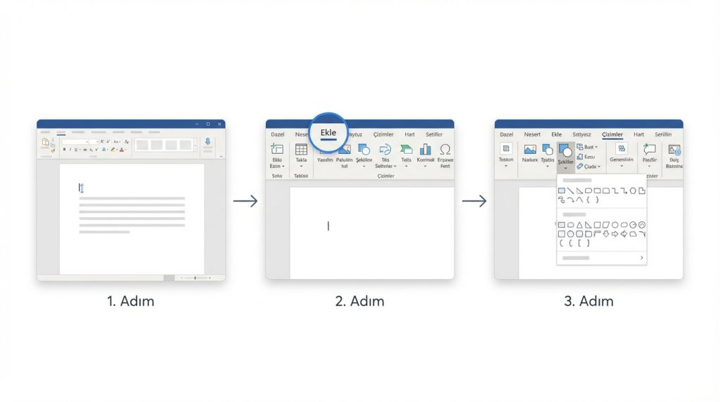 Word'de Şekil Ekleme Adımları