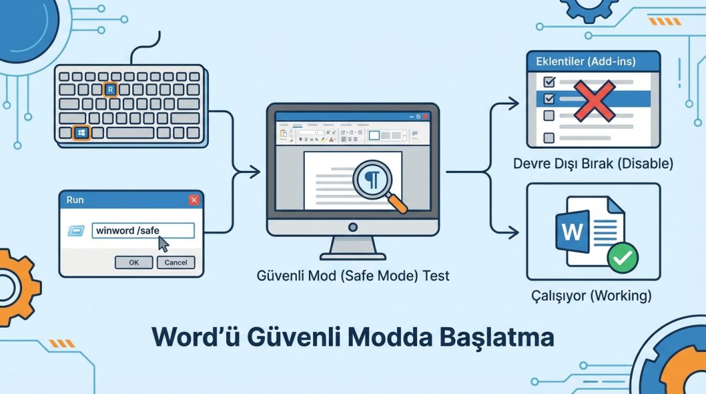 Word'ü Güvenli Modda Başlatma