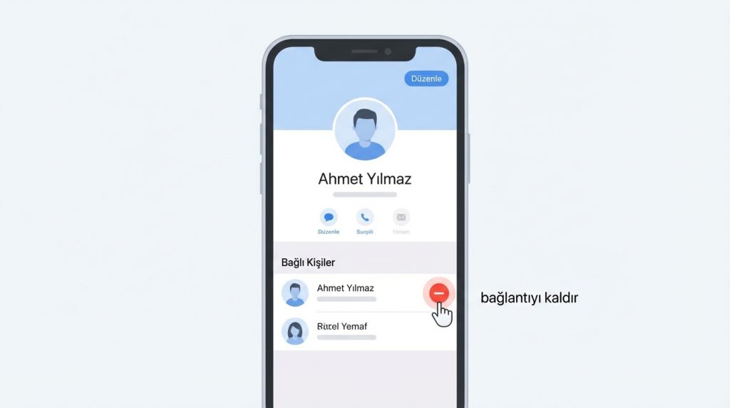 Yanlışlıkla birleştirdiğim kişileri ayırabilir miyim?