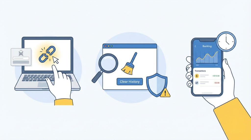 Banka/ödeme bildirimi gibi görünen mesajları doğrulama yöntemi 4 Yanlışlıkla linke tıkladım ama bilgi girmedim, risk var mı?