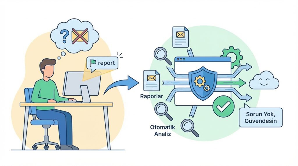 Yanlışlıkla meşru bir e-postayı raporlarsam ne olur?