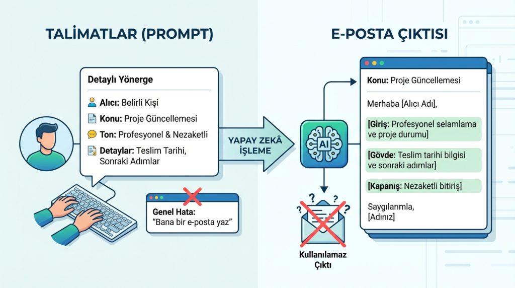 Yapay Zekâ ile E-Posta Taslağı Yazmanın Temel Mantığı