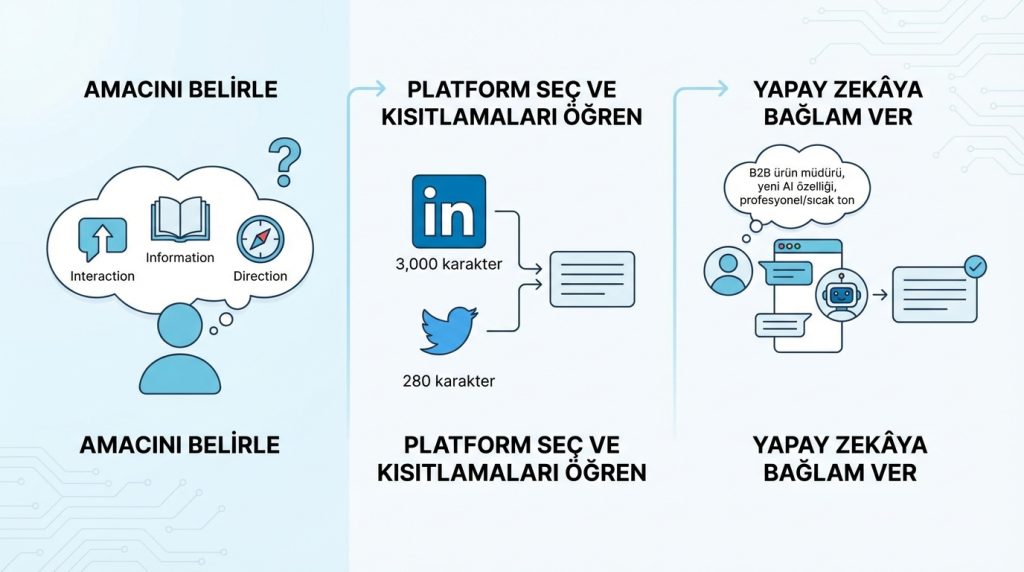 Yapay Zekâ ile Durum Güncellemesi Status Update Yazma 2 Yapay Zekâ ile Status Update Yazma Adımları