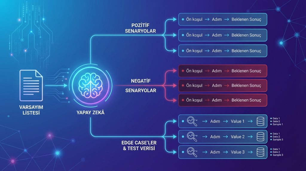 Yapay Zekâ ile Varsayım Listesi Çıkarma ve Test Planı 3 Yapay Zekâ ile Test Senaryosu Üretme