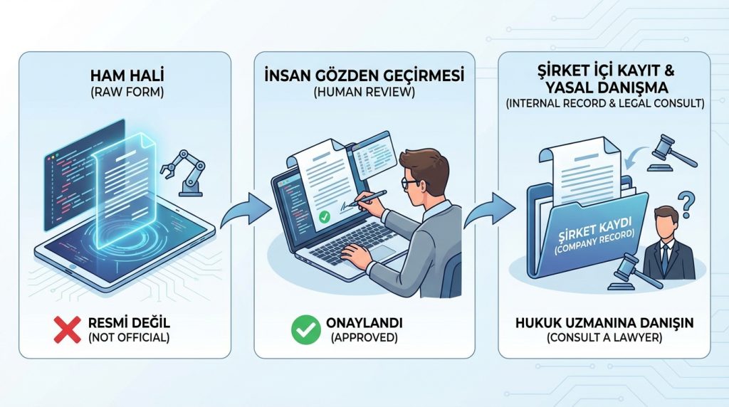Yapay zekâ tutanağı yasal belge olarak kullanılabilir mi?