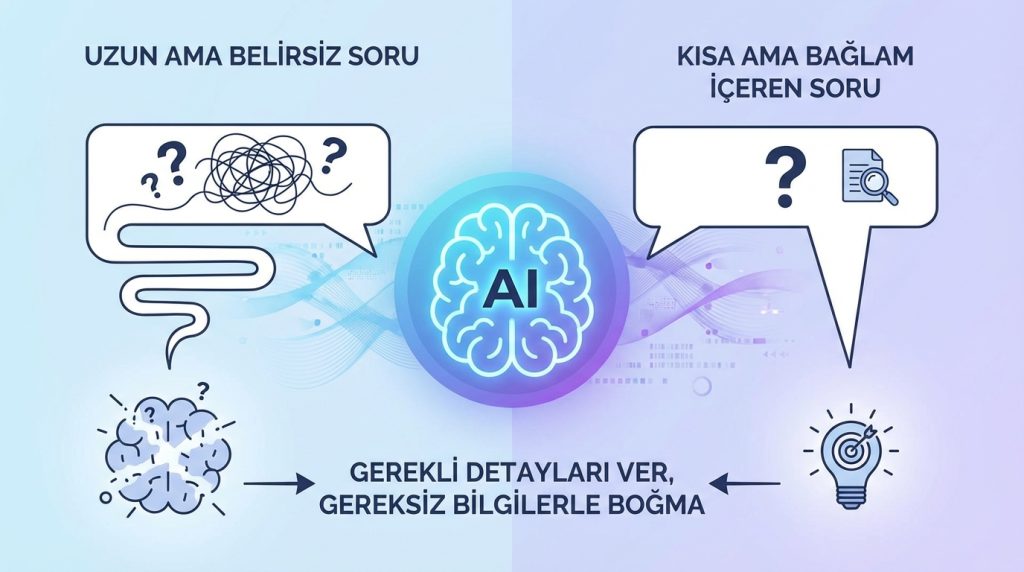 Yapay zekâya uzun mu yoksa kısa mı soru sormalıyım?