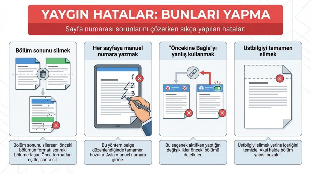 Word’de Sayfa Numarası Yanlış Başlıyor: Düzeltme Rehberi 3 Yaygın Hatalar: Bunları Yapma