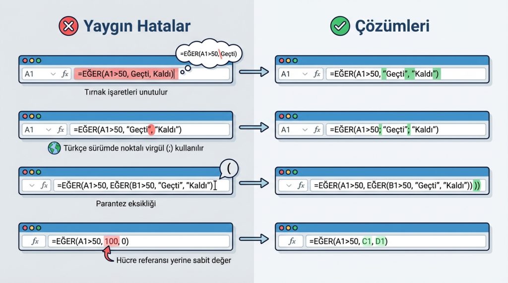 Yaygın Hatalar ve Çözümleri