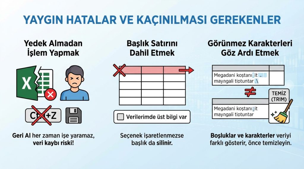 Yaygın Hatalar ve Kaçınılması Gerekenler