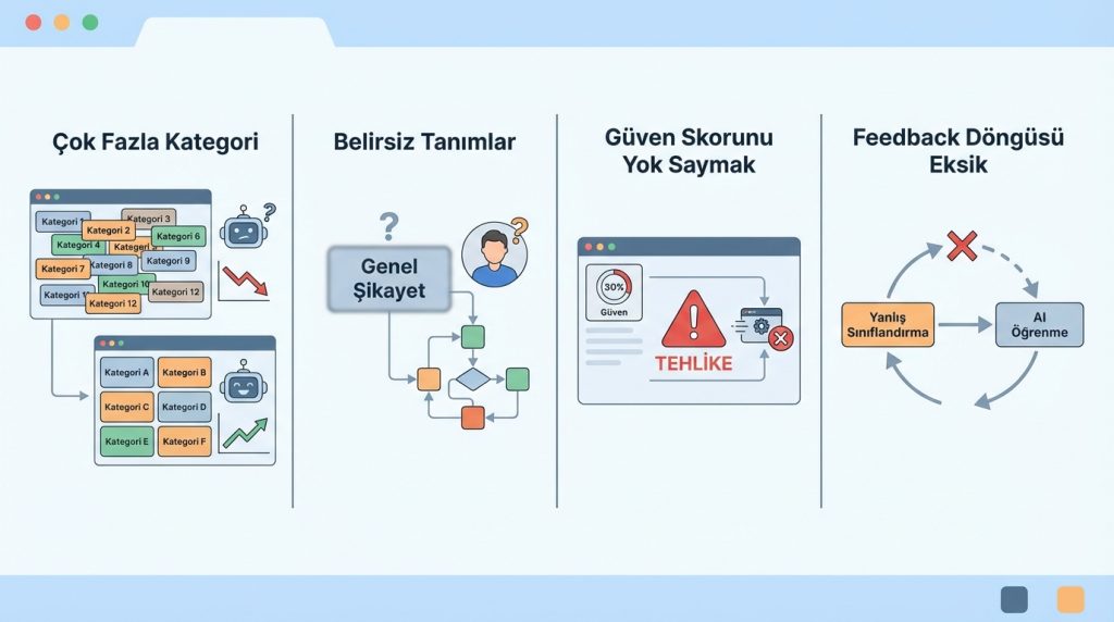 Müşteri şikayetini türlerine ayıran AI ajanı iş akışı 3 Yaygın Hatalar ve Kaçınılması Gerekenler
