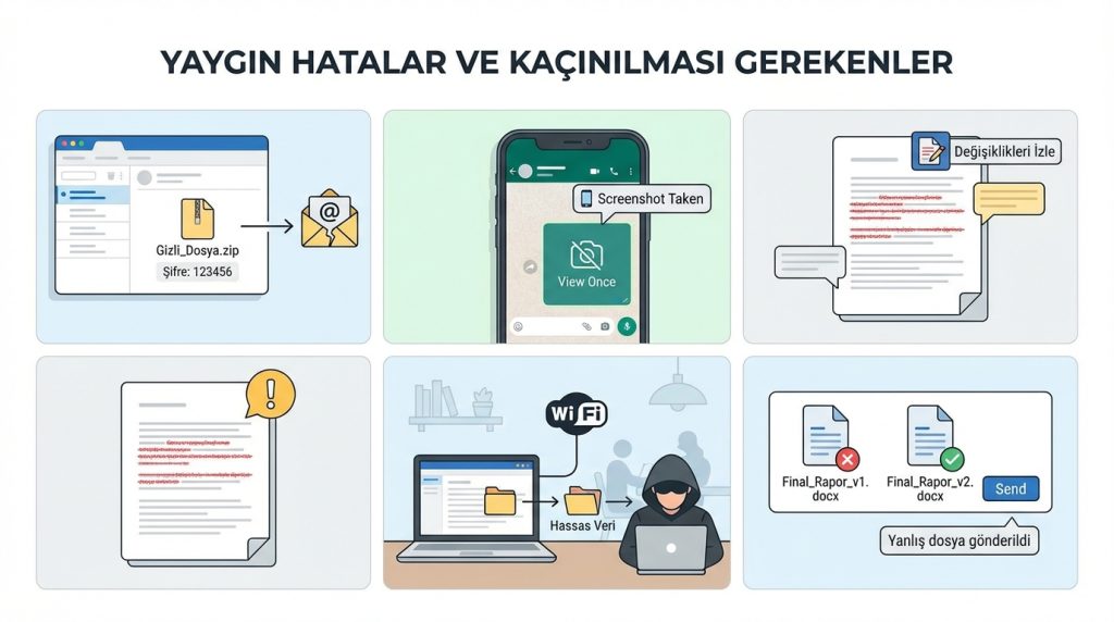Hassas belgeleri paylaşmadan önce yapılacaklar 3 Yaygın Hatalar ve Kaçınılması Gerekenler