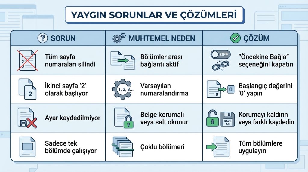 Yaygın Sorunlar ve Çözümleri
