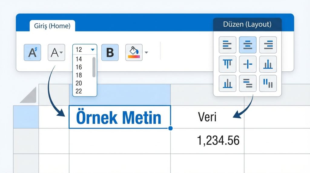 PowerPoint’te Tablo Ekleme ve Tablo Tasarımı 3 Yazı Tipi ve Hizalama Ayarları