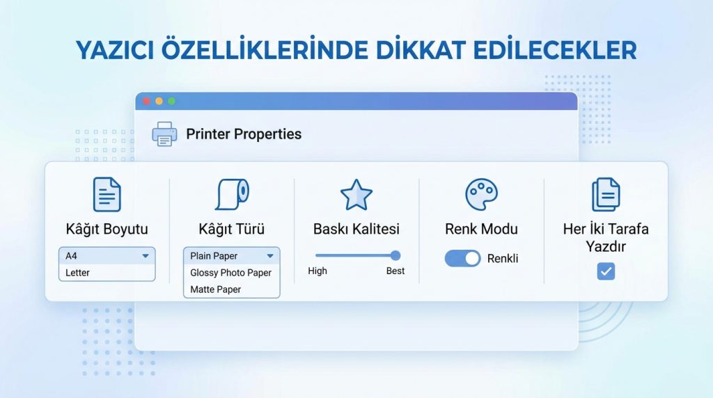 Yazıcı Özelliklerinde Dikkat Edilecekler