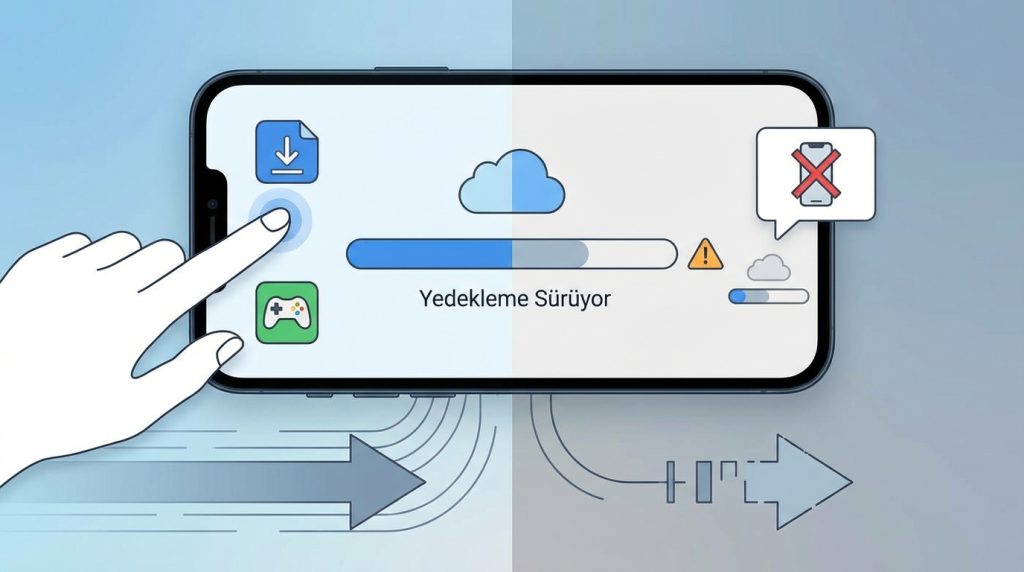 Yedekleme sırasında telefonu kullanabilir miyim?