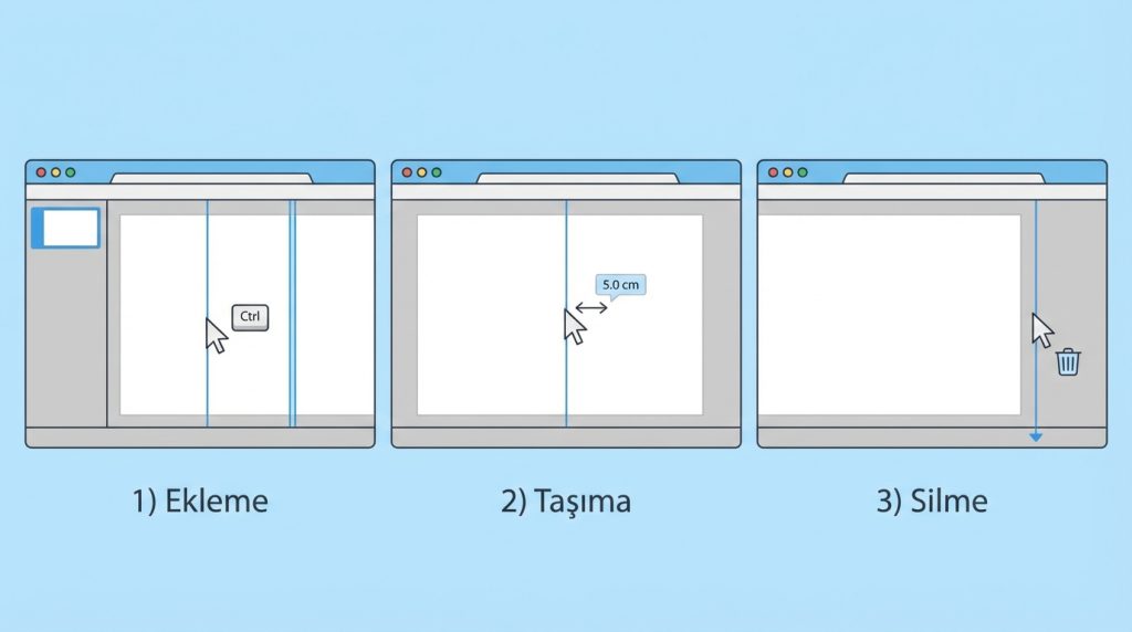 PowerPoint’te Kılavuzlar ve Izgara ile Kusursuz Hizalama 2 Yeni Kılavuz Ekleme ve Taşıma