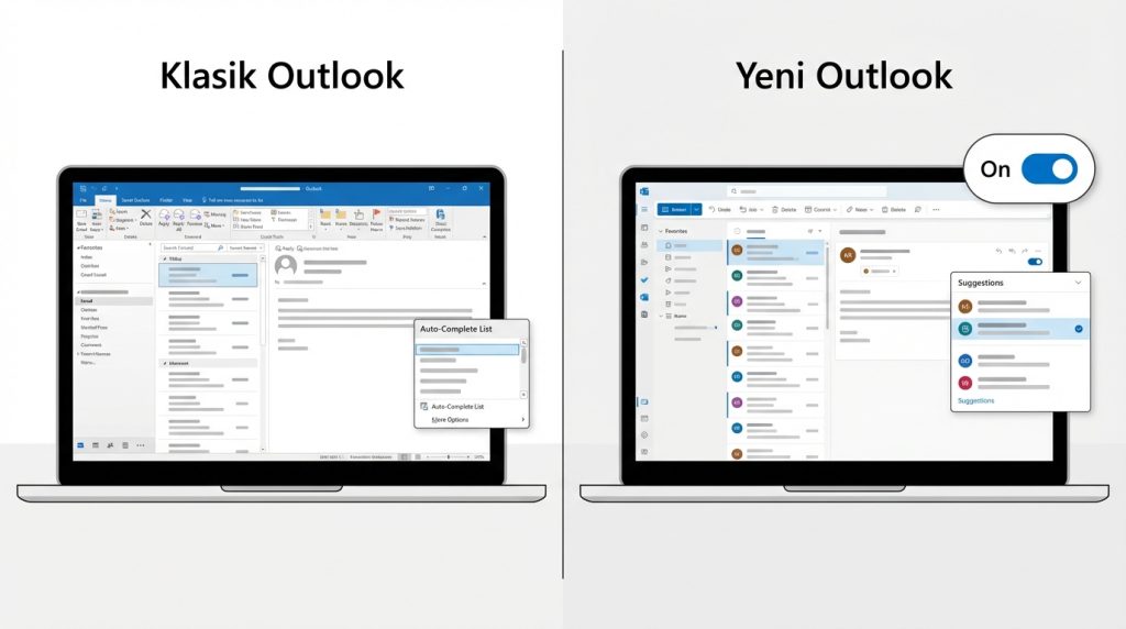Outlook for Mac'te Otomatik Tamamlama Listesini Yönetme 2 Yeni Outlook vs. Klasik Outlook Farkı