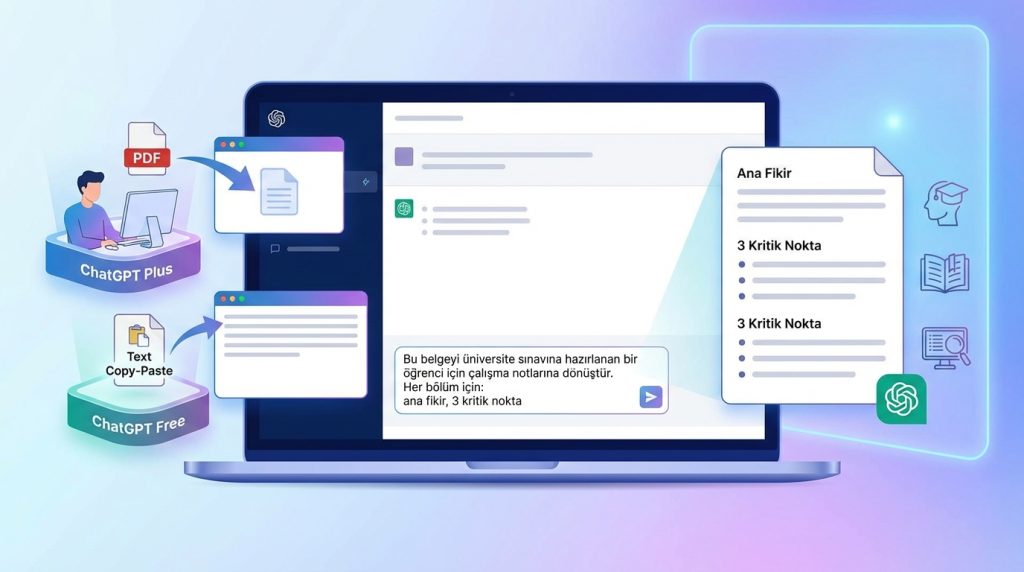 Yapay Zekâ ile Dokümanı Eğitim Notuna Dönüştürme 3 Yöntem 2: ChatGPT ile Özelleştirilmiş Notlar