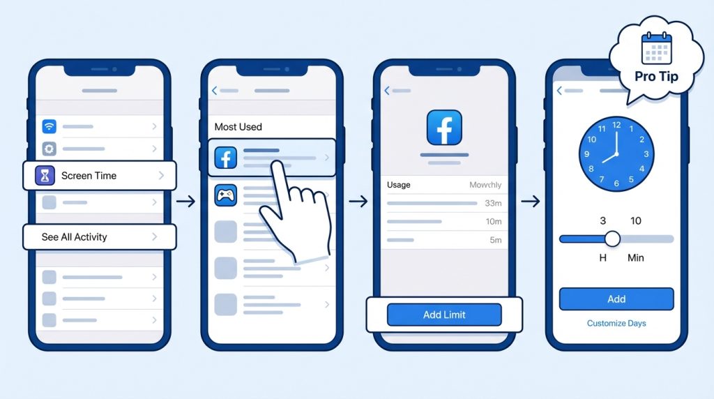 Yöntem 2: Tek Bir Uygulamaya Özel Limit Koyma