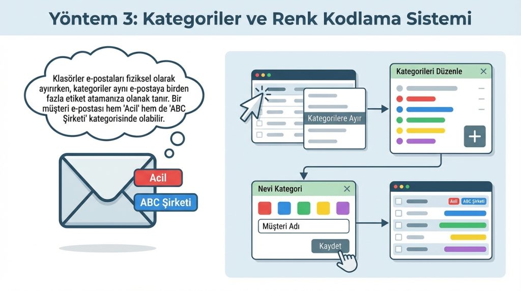 Yöntem 3: Kategoriler ve Renk Kodlama Sistemi