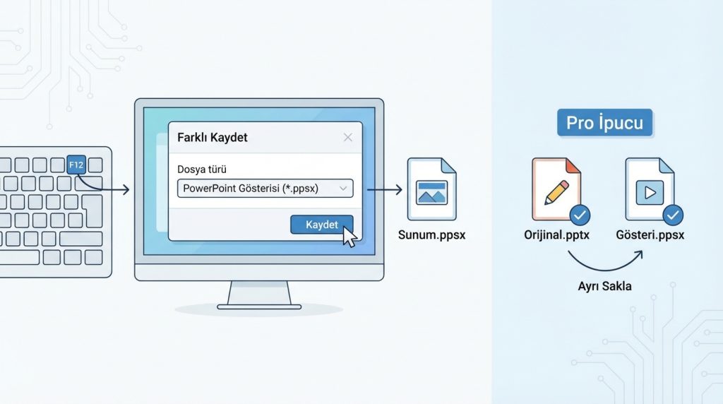 PowerPoint’te Dosyayı PPSX Olarak Kaydetme 3 Yöntem 3: Klavye Kısayolu ile Hızlı Kaydetme