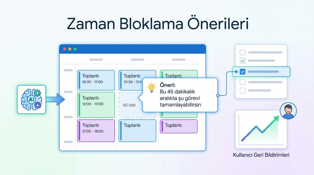 Yapay Zekâ ile Günlük İş Planı Oluşturma 2 Zaman Bloklama Önerileri