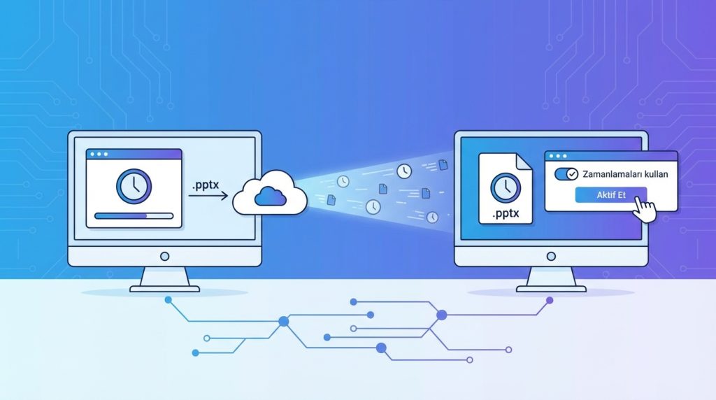 Zamanlamalar sunumu paylaştığımda da geçerli olur mu?