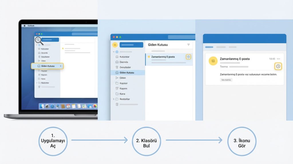 Outlook for Mac'te Zamanlanmış E-postaları Bulma ve İptal Etme 2 Zamanlanmış E-postayı Bulma Adımları